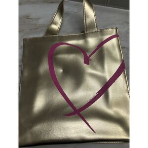 Victoria Secret Gold Heart Supermodel Tote No Tags But Never Used